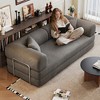 Whisen 78.8" Boneless Modular Sectional Sofa, Convertible Floor Sofa Bed, Compression Sofa with Pillow Back Support Armrest - 3 of 4