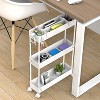 YIGII Slim Storage Cart 3 Tier,Bathroom Organizer Rolling Utility,Mobile Shelving Unit Slide Out for Kitchen, Laundry Room & Narrow Places - 3 of 4
