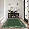 Floral Machine Washable Area Rugs Modern Bordered Rugs for Living Room - 2 of 4