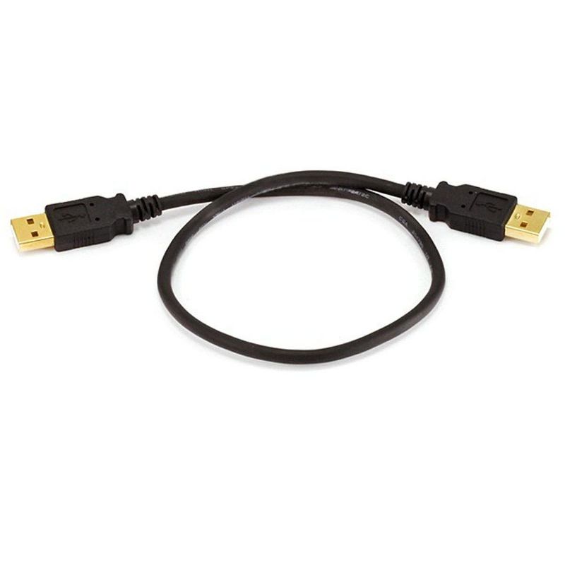 Monoprice USB 2.0 Cable - 1.5 Feet - Black | USB Type-A Male to USB Type-A Male, 28/24AWG, Gold Plated for Data Transfer Hard Drive Enclosures,, 1 of 3