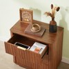 Vynxaria 3 Drawers Drasser 2PCS, 27.6'' Wide Modern Chest of Drawers Curved wave Design,Nightstand,Wood Drawer Organizer - 2 of 4
