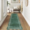 Washable Modern Bordered Non Slip Area Rugs for Living Room Dining Room, Low Pile Geometric Carpet for Home Office - 2 of 4