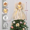 Aoibox Angel Christmas Tree Topper with Lights 8 Lighting Modes Timer Function Lifelike Feather Skirt 1 Piece Indoor Holiday Decor - 4 of 4