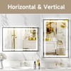Vynxaria 24x36" Black Tempered MirrorDual Light StripsFront and Back Lighting - 4 of 4