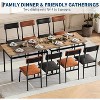 Coucheta 5-Piece Dining Table Set with 4 PU Upholstered Chairs, Industrial Metal Frame, Space-Saving Design - 4 of 4