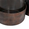 22" x 6" Round Glass Pillar Candle Holder Black - Olivia & May: Elegant Mantel Decor, 5-Unit Tray - 3 of 4