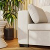 Famapy Off-White Chenille 4 Seater Sofa Wooden Frame with Plush Cushions and Matte Finish - 4 of 4