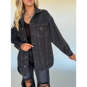 Women's Reno Denim Jacket - Veveret - 1 of 2