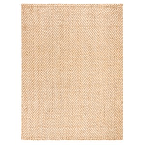 Ivory/Natural Chevron Woven Area Rug 5