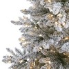 Nearly Natural 7-ft Flocked West Virginia Spruce Artificial Christmas Tree with 400 Clear Lights and 1468 Bendable Branches - 3 of 4