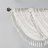 Diamond Sheer Embroidered Waterfall Valance Grey 38x46" - 2 of 4