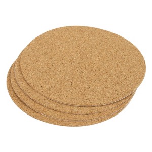 Unique Bargains Thickened Cork Self-Adhesive Round Coasters for Tableware - 1 of 4