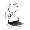 Unique Bargains Library Workspace Stationery Office Decorative Cat Metal Organizer Bookend 2 Pcs - 2 of 4