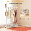 Metal Clothing Rack for Hanging Clothes, Freestanding Garment Rack with Wheels, Rolling Clothing Rack for Hallway Bedroom Living Room - 3 of 4