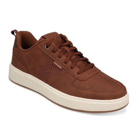 Dockers Mens Overtime Laser Casual Lace Up Sneaker, British Tan/Brown, Size 10.5