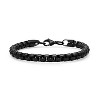 Steeltime 24" and 8" Men's stainless steel round box link set. Color Options: Silver, Gold, Black - 3 of 4