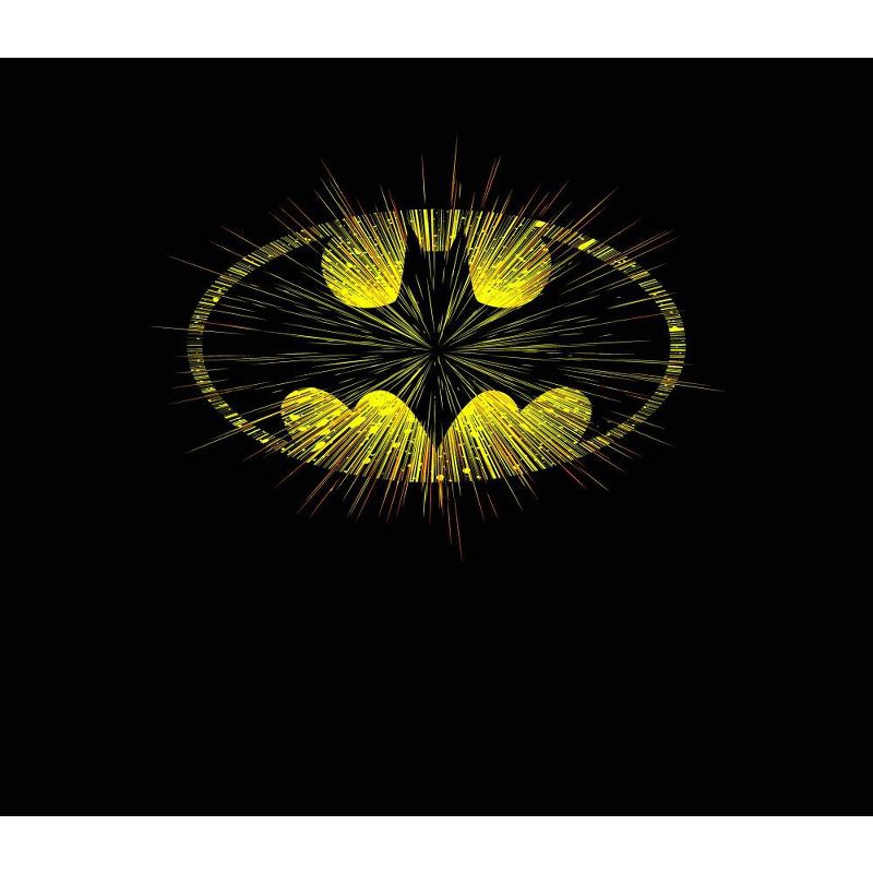 Batman Glow in the Dark Classic Logo Men's Black Graphic Tee, 2 of 3