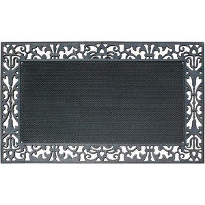 A1HC Rubber Front Door Mat 30x48, Non-Slip Welcome Doormat With Scrapping Pins For Outdoor & Indoor - 1 of 4