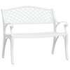 vidaXL Patio Bench 40.2" Cast Aluminum White - 2 of 4