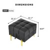 NicBex Ottoman Foot Rest 22" PU Ottoman with Storage with Golden Stainless Steel Legs Entryway Bench for Bedroom, Living Room - 4 of 4