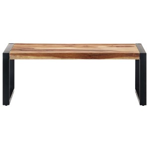 vidaXL Coffee Table Natural wood color + black - 1 of 4