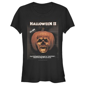 Juniors Womens Halloween II Skeleton Movie Vintage Poster T-Shirt - 1 of 3