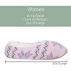 Elanze Designs Lilac Purple Nordic Snow Womens Plush Lined Cozy Non Slip Indoor Soft Slippers - Large - 4 of 4
