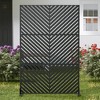 47-inches W x 72-inches H Black Galvanized Sheet Screen Outdoor and lndoor Divider for Balcony Patio Garden Room Divider ( Parallel 01) - 2 of 4