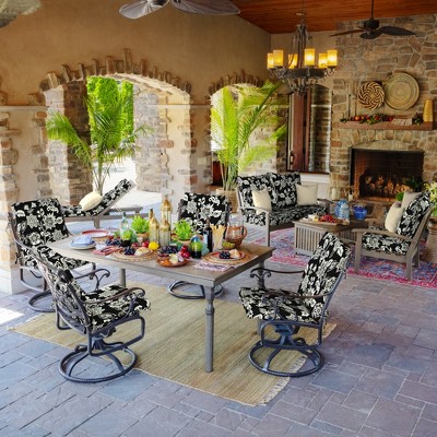 Ashland Jacobean Black Outdoor Deep Seat Cushion Set