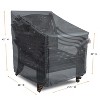 Summerset Shield Barstool/Stacked Dining Chairs Cover Ultimate Protection for Your Outdoor Furniture 25.5" x 28" x 29"/42" Mercury - 2 of 4