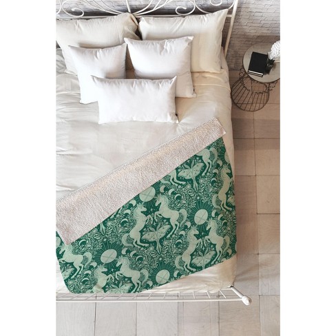 Green fleece duvet online cover