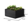 INFURNIC 4x4x2FT Raised Bed Garden Fences and Gates Double Layer Garden Bed Outdoor Use, Deep Root Planter Box for Flowers, Black - 3 of 4