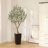 DR.Planzen 6-7FT Artificial Trees with Tall Planter - UV Resistant Faux Trees with three branches, Olive Trees for Indoor/Outdoor for Home Decor - 4 of 4
