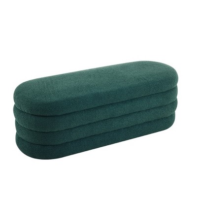 Ottoman with Storage,Foot Rest Bench Bag Floor Chair for Bedroom or Entryway in Blackish Green