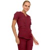 MediChic Scrubs for Women's V-Neck Scrub Set with Six Pocket Cargo Jogger Pants with 4-Way Stretch - 3 of 4