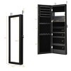 Costway Wall Door Mounted Mirror Jewelry Cabinet Organizer LED Lights - image 3 of 4