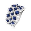 Ross-Simons 1.50 ct. t.w. Sapphire and 1.00 ct. t.w. Diamond Ring in 14kt White Gold Size 7 - 3 of 4