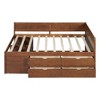PAGED Twin Size Daybed Modern Wooden Bed Frame Simple Sofa Bed with 4 Drawers and Open Storage Shelves for Bedroom - 4 of 4