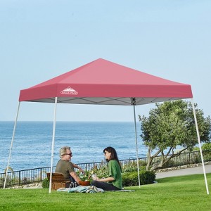 EAGLE PEAK Slant Leg Pop-up Canopy Tent Easy One Person Setup Instant Outdoor Beach Canopy Folding Portable Sports Shelter - 1 of 4