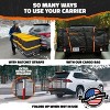 Mockins 70"x30"x6" Trailer Hitch Cargo Rack with License Plate Holder, Stabilizer, Hitch Lock and Straps - 2 of 4