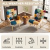 Beautyolove Colorful Fabric Upholstered Accent Chair Wingback Armchair with Solid Wood Legs - 2 of 4