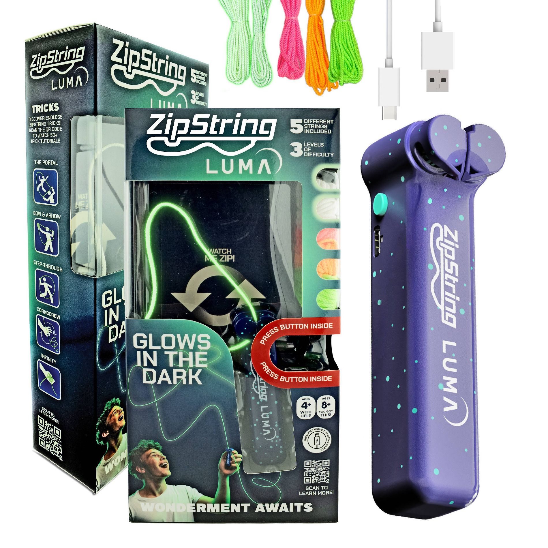 ZipString 2''X6'' Luma Glow in the Dark Catch Games