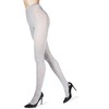 Memoi Women's Cashmere Blend Luxe Sweater Tights Lt Gray Heather M-L - 4 of 4