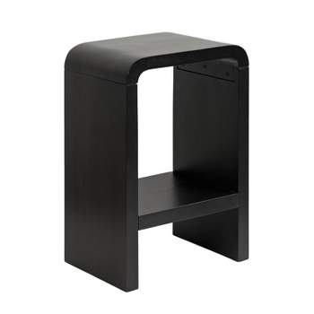 Kate and Laurel Reddy Radius Arch Side Table, 16x12x24, Black