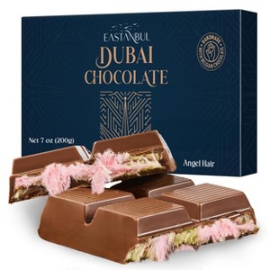 Eastanbul Angel Hair Dubai Chocolate Bar with Pistachio Cream and Cotton Candy, 7oz - 1 of 4