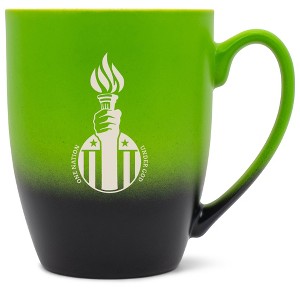 100 North United States of America 10 Ounce Green and Black Two Toned Ombre, Comfortably Fits Your Hands, Ceramic Tea Coffee Cup Mug, One Nation Under - 1 of 1