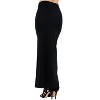 Poetic Justice Curvy Women's Black Stretch Maxi Skirt With Zip Up Split - 2 of 4