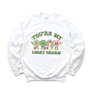 Simply Sage Market Women's Graphic Sweatshirt You're My Lucky Charm Clovers - 1 of 4