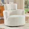 CAVINAS Polyester Swivel Accent Chair with Adjustable Headrest,Modern Round Upholstered Swivel Living Room Chairs,Reading Chairs for Living Room - 2 of 4
