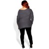 Women's Plus Size Lean In Sweater - smoke | CITY CHIC - 4 of 4